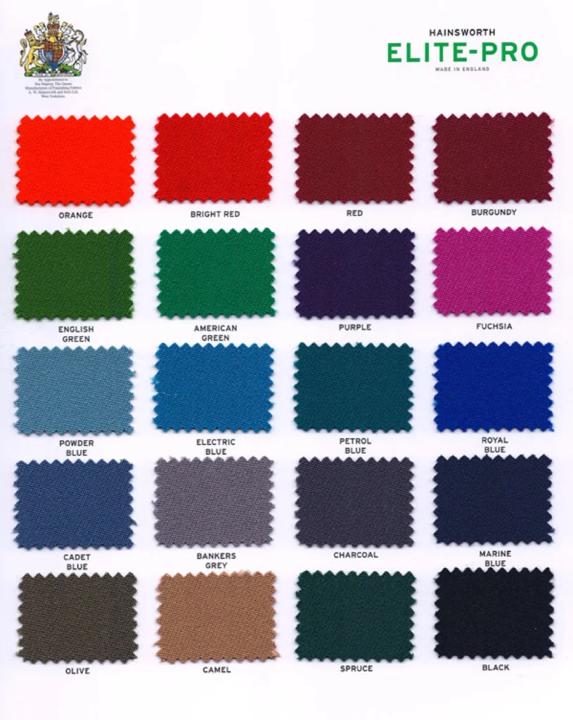 Hainsworth Elite Pro Cloth Samples